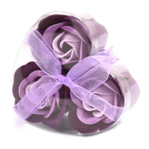 Set of 3 Soap Flowers, Lavender