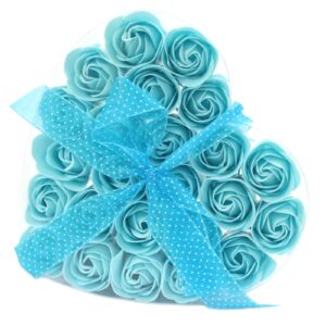 Set of 24 Soap Roses, blue